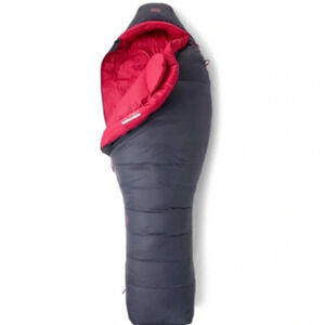 REI Co-op Women’s Sleeping Bag Down Time 25 Degrees Blue Red Long Right Zip NWT